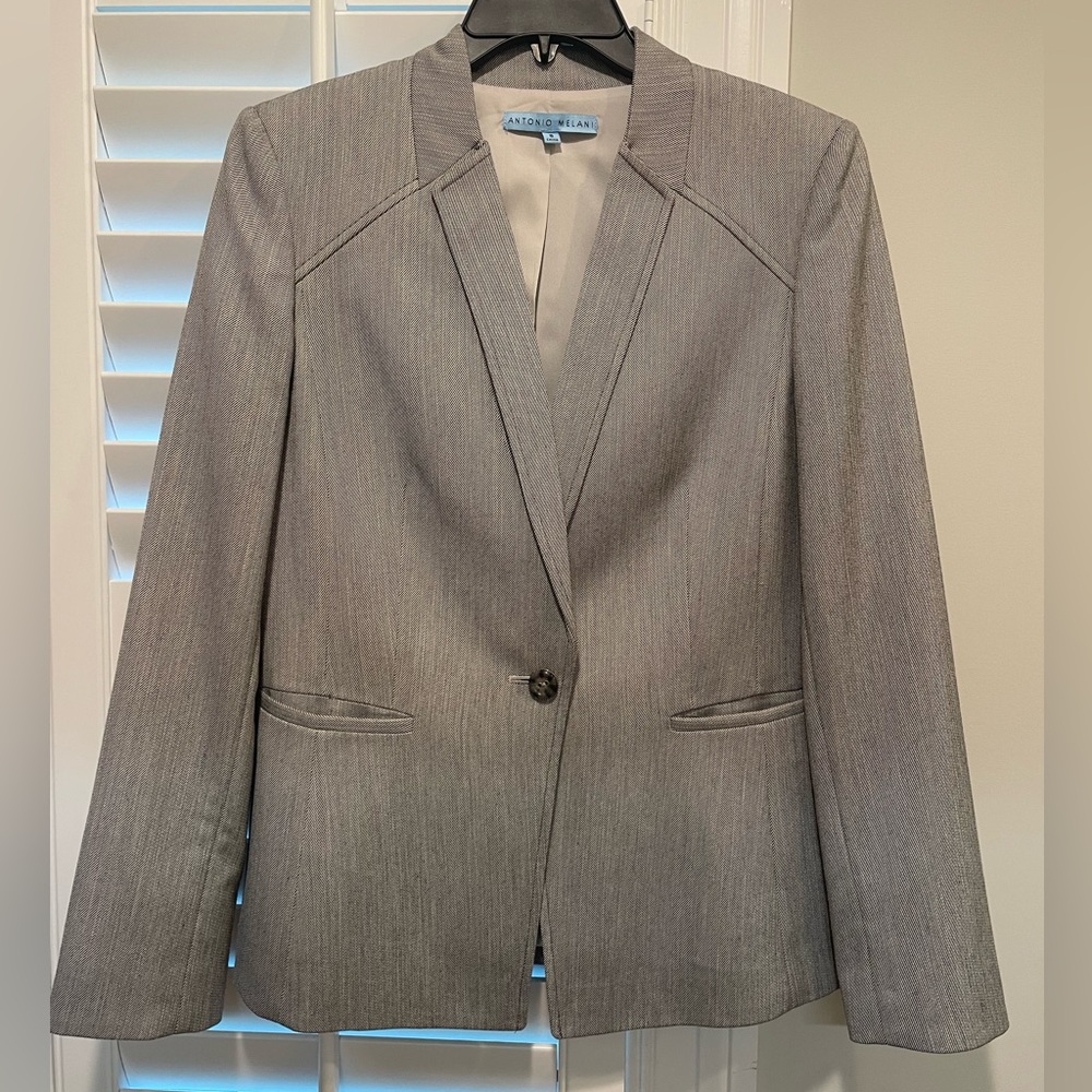 ANTONIO MELANI Elegant Gray Blazer